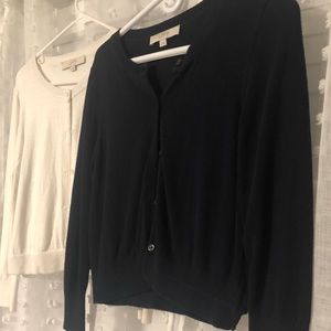 Bundle Navy and white Loft Cardigan
